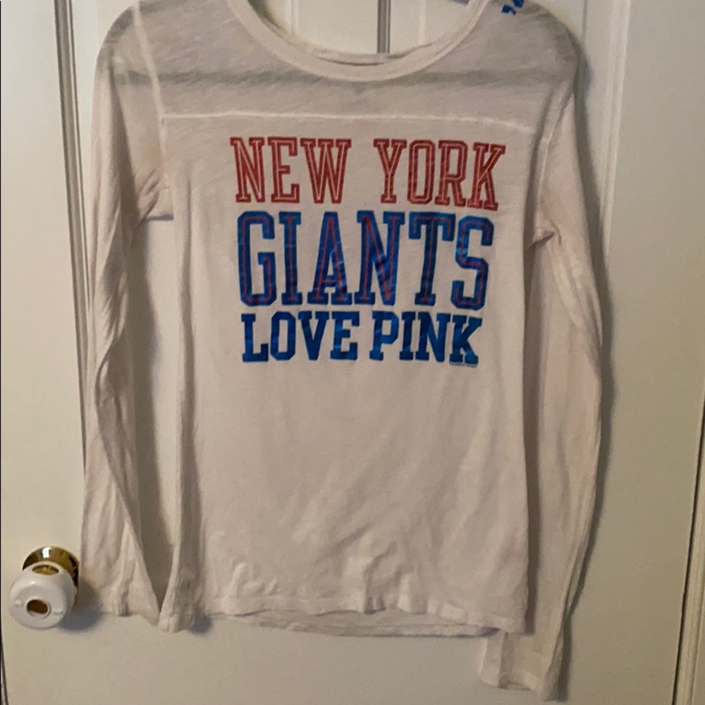 VS pink NY giants love pink long sleeve shirt